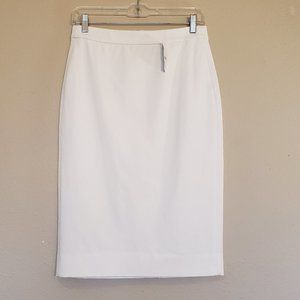 NWT J. Crew Petite No. 3 Pencil skirt in bi-stretch cotton blend White Size 4P